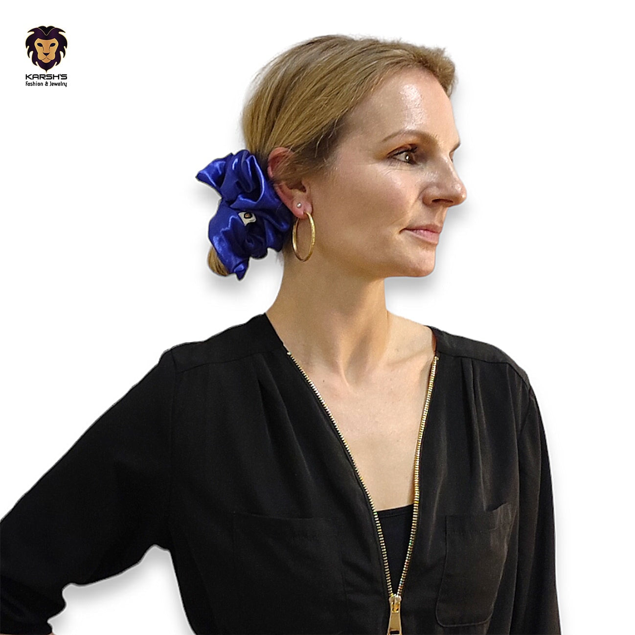 A charming Blue Scrunchie Karsh-fj 