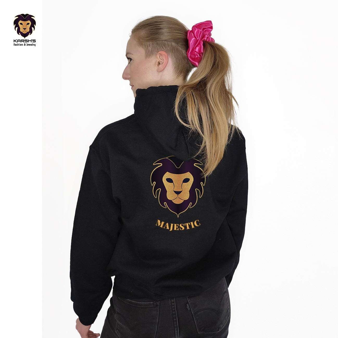 Hooded Sweatshirt for Women - Black (majestic) Hoodie Karsh-fj 